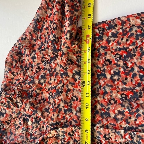 Anthropologie Pins & Needles Sheer Button Up Top Size XS multicolor - Picture 6 of 9
